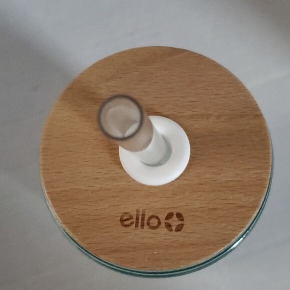 Ello Devon Glass Container Tumbler White Silicone Sleeve Wooden Lid Straw 18 OZ - Picture 3 of 15